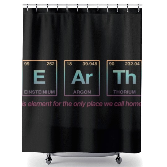 EARTH - written in elements of the periodic table Shower Curtains