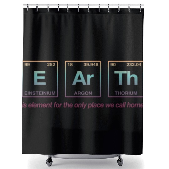 EARTH - written in elements of the periodic table Shower Curtains