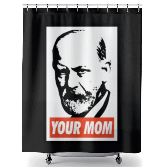 Sigmund Freud Your Mom Shower Curtains