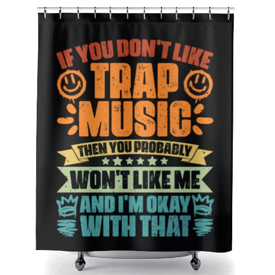 Vintage Trap Music Trapping Humor For A Trap Music Shower Curtains