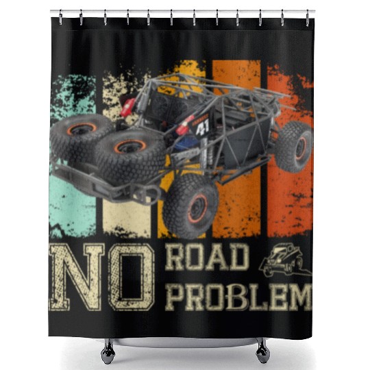 No Road No Problem Traxxas X-MAXX For Driver Gift Shower Curtains