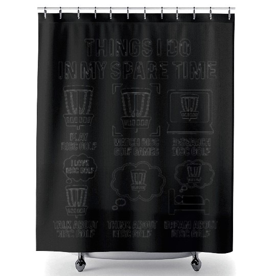 Things I Do In My Spare Time Disc Golf Shower Curtains