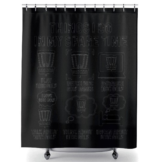 Things I Do In My Spare Time Disc Golf Shower Curtains