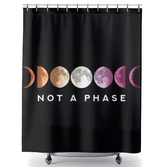 Women Not a phase Moon LGBT Gay Pride Lesbian Shower Curtains