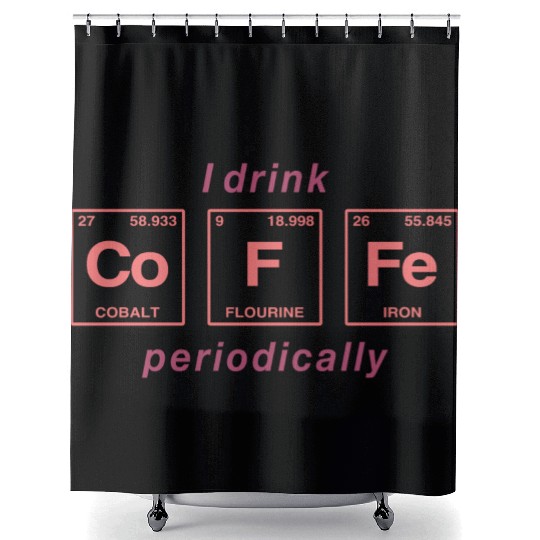 COFFEE - with elements of the periodic table Shower Curtains