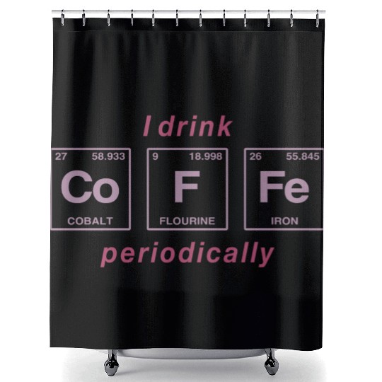 COFFEE - with elements of the periodic table Shower Curtains