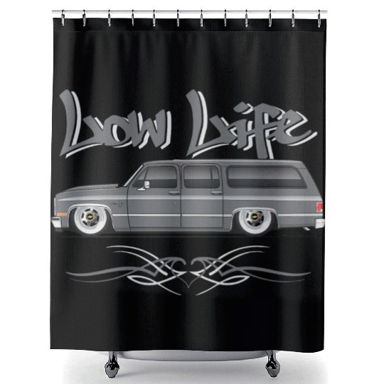 LOWLIFE Charcoal Shower Curtains