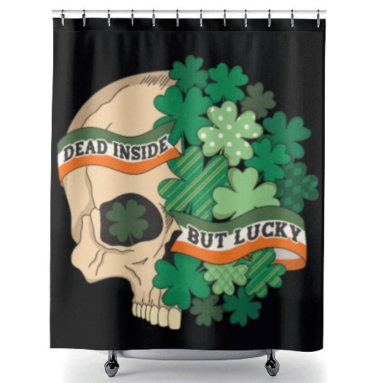 Dead Inside but Lucky Shower Curtains