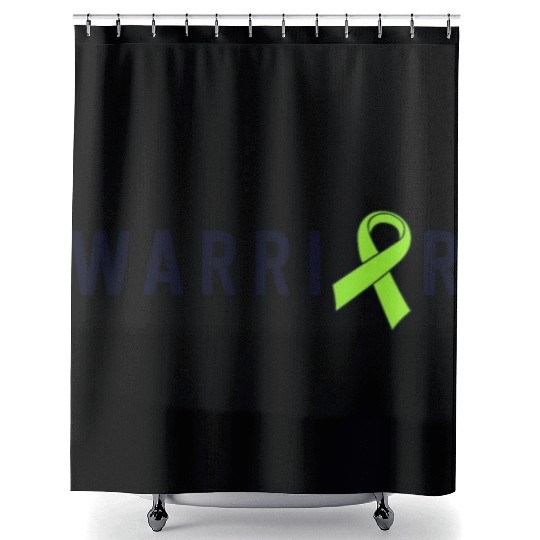 Warrior Lime Green Awareness Ribbon Lyme Disease Shower Curtains