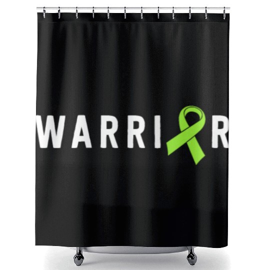 Warrior Lime Green Awareness Ribbon Lyme Disease Shower Curtains