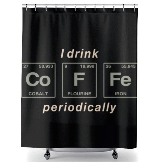 COFFEE - with elements of the periodic table Shower Curtains