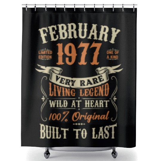 February 1977 Birthday Surprise Shower Curtains