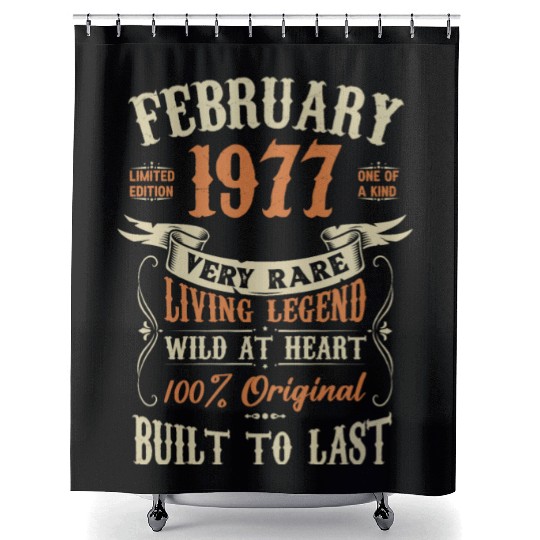 February 1977 Birthday Surprise Shower Curtains
