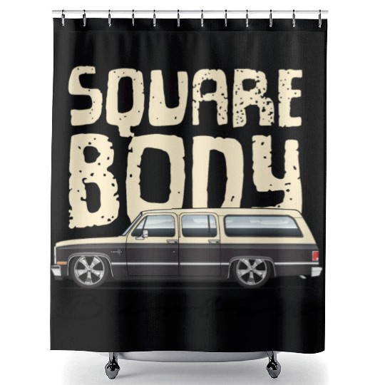 square body Santa Fe Tan Shower Curtains