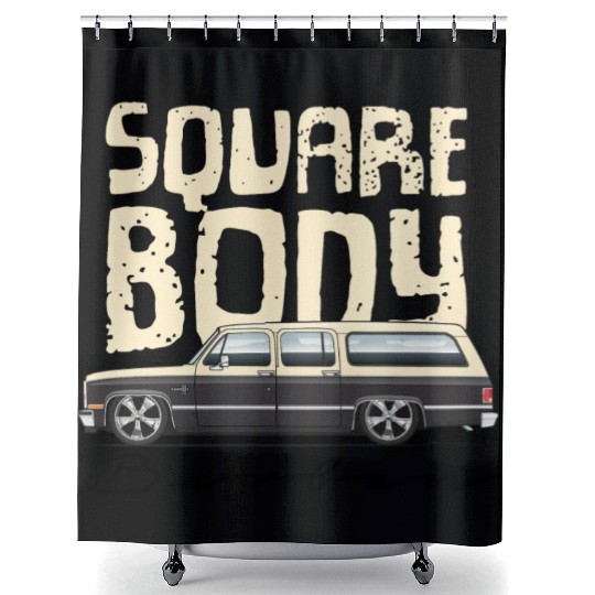 square body Santa Fe Tan Shower Curtains