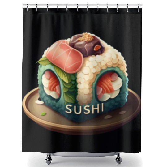 Amazing Realistic Sushi Design Shower Curtains