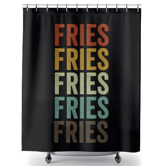 Fries before Guys Fries Lover Funny French Fries Shower Curtains