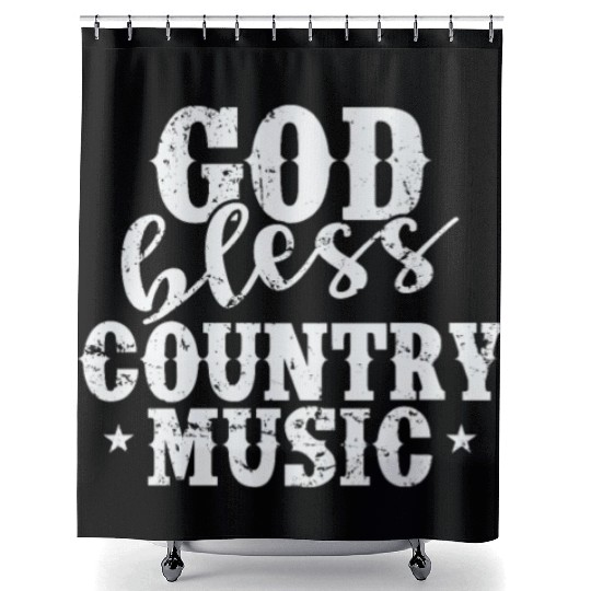 God bless Country Music USA America Cowboys Shower Curtains