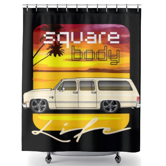 square Santa Fe Tan Shower Curtains