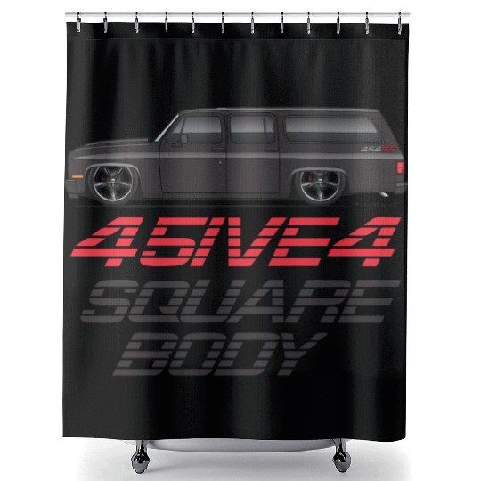 45 Midnight Black Shower Curtains