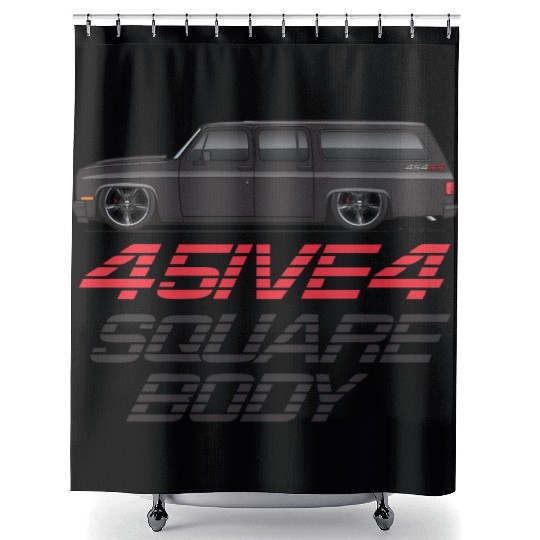 45 Midnight Black Shower Curtains