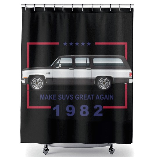 1982 Midnight Black Shower Curtains