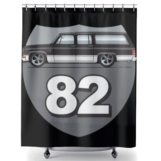82 Midnight Black Shower Curtains