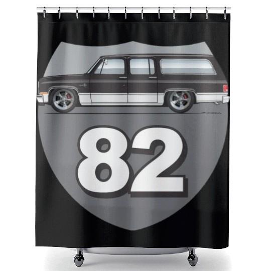 82 Midnight Black Shower Curtains