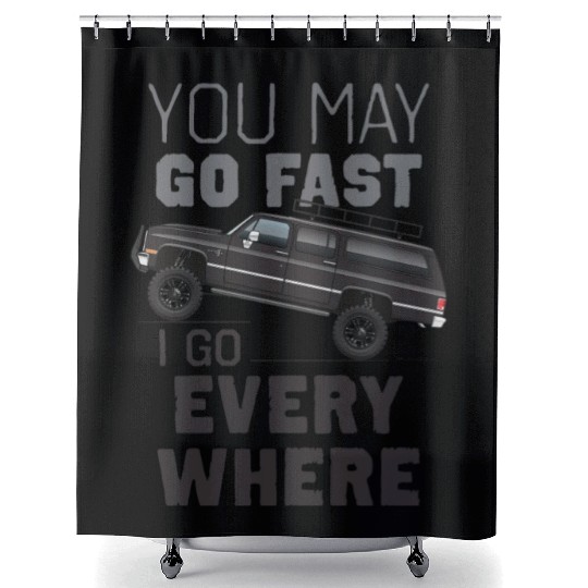 you Midnight Black Shower Curtains
