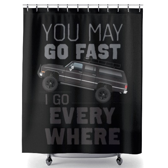 you Midnight Black Shower Curtains