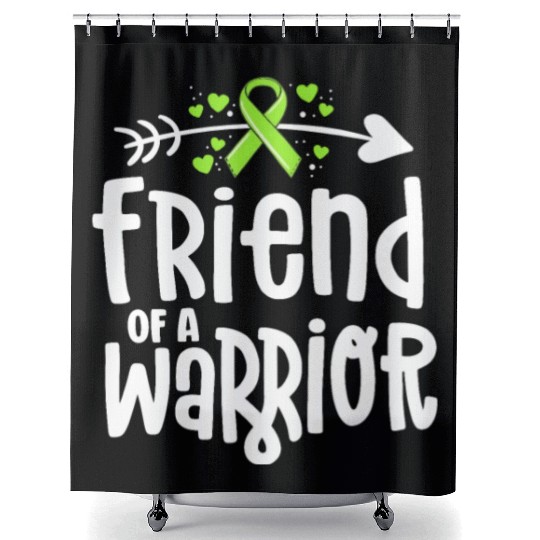 Friend Of A Warrior Lime Green Ribbon Lyme Shower Curtains