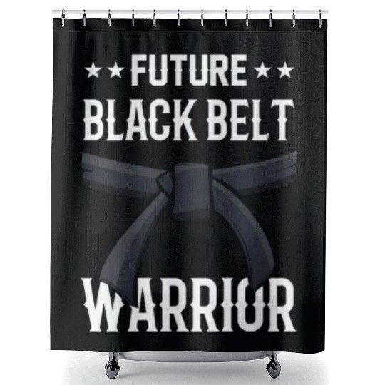 Future Black Belt Warrior Martial Arts MMA Belts Shower Curtains