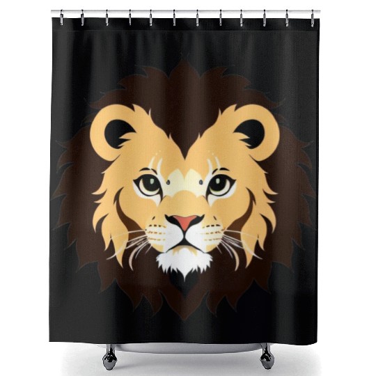 Royal Cartoon Lion - King of the Jungle 21 Shower Curtains