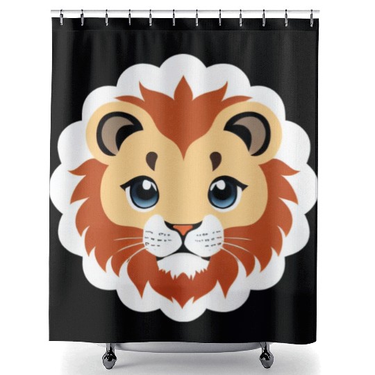 Royal Cartoon Lion - King of the Jungle 19 Shower Curtains