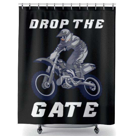 Dirt Bike Dirt Bike Riding Motocross Dirt Biking Shower Curtains