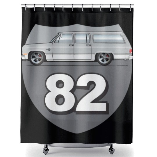 82 Light Silver Shower Curtains