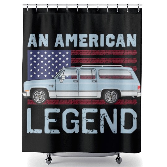 legend Light Blue Shower Curtains