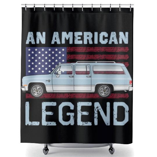legend Light Blue Shower Curtains