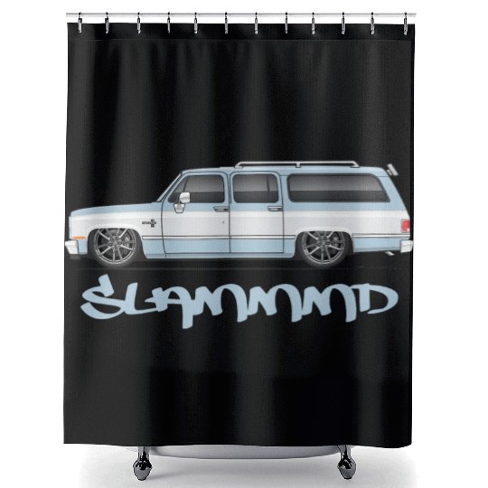SLAMMMD Light Blue Shower Curtains
