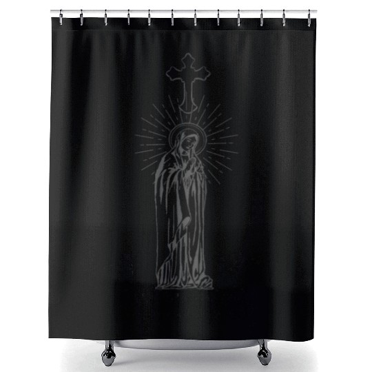 Mother of God / Virgin mary Shower Curtains