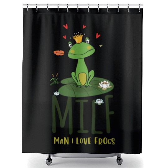milf man i love frogs Shower Curtains