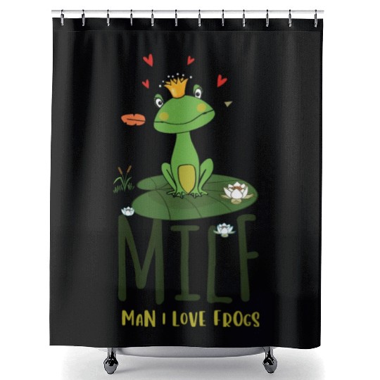 milf man i love frogs Shower Curtains