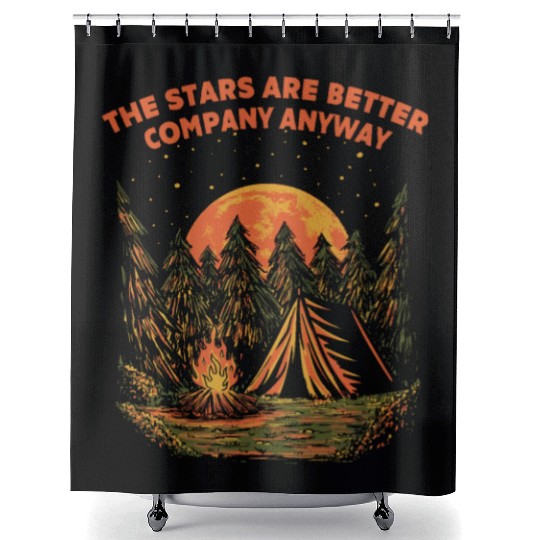 Stars Are Better Company Wildlife Camping Outdoor Shower Curtains