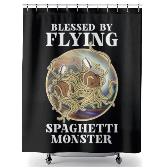 Atheist Atheism Flying Spaghetti Pastafarianism Shower Curtains