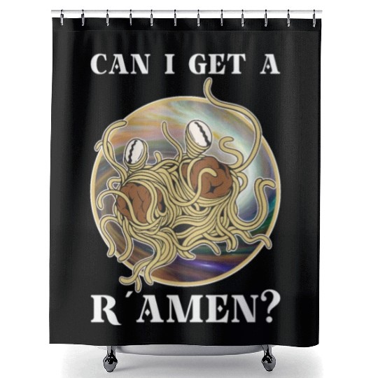 Atheist Atheism Flying Spaghetti Pastafarianism Shower Curtains