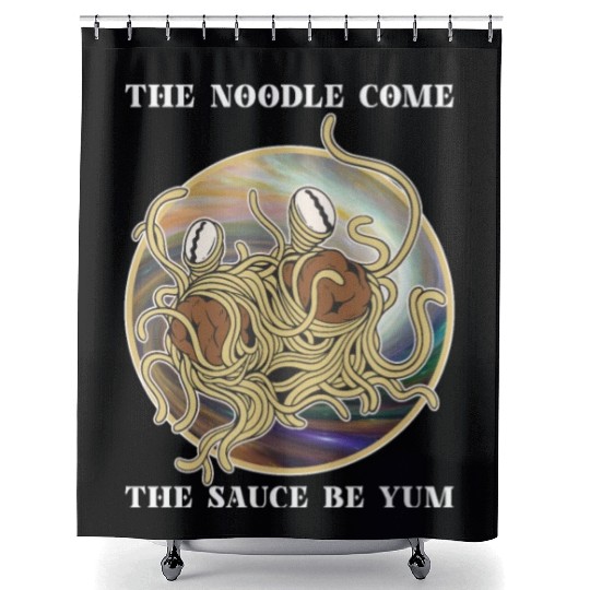 Atheist Atheism Flying Spaghetti Pastafarianism Shower Curtains