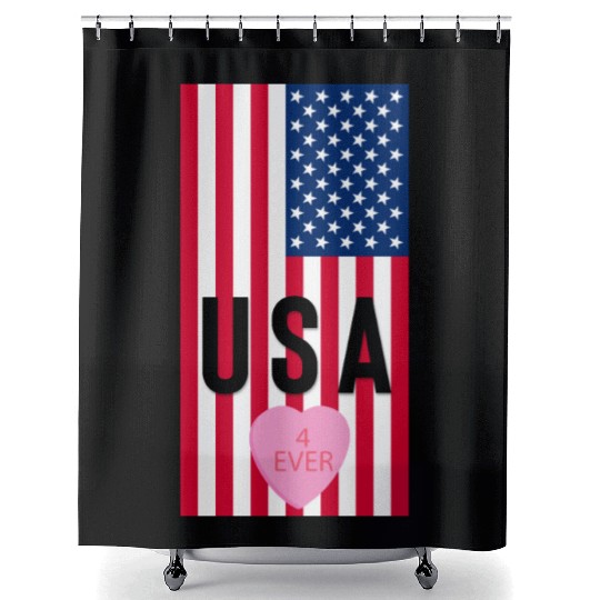 USA Stars and Stripes Shower Curtains