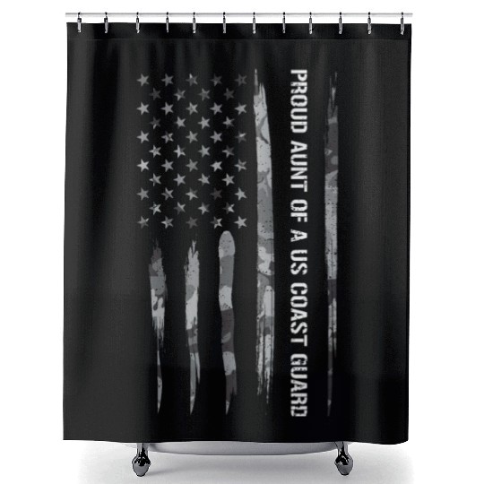Proud Aunt Of A Us Coast Guard Shower Curtains