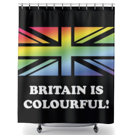 Britain Is Colourful! (Union Jack, United Kingdom) Shower Curtains
