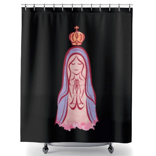 Cute Our Lady Shower Curtains